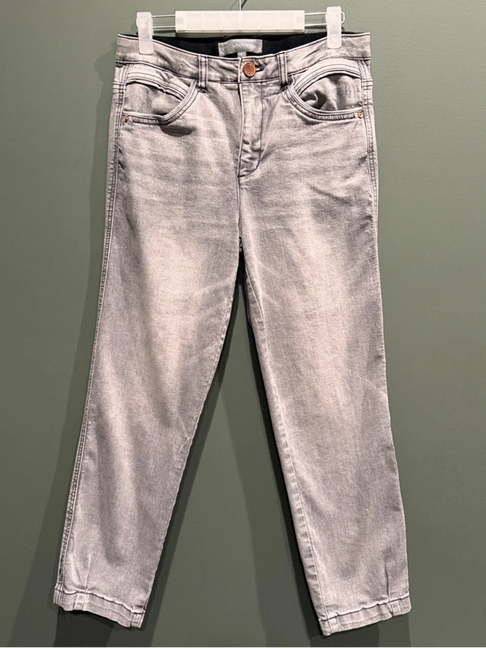 Wit & Wisdom Women's Light Gray Straight Jeans Size 4
